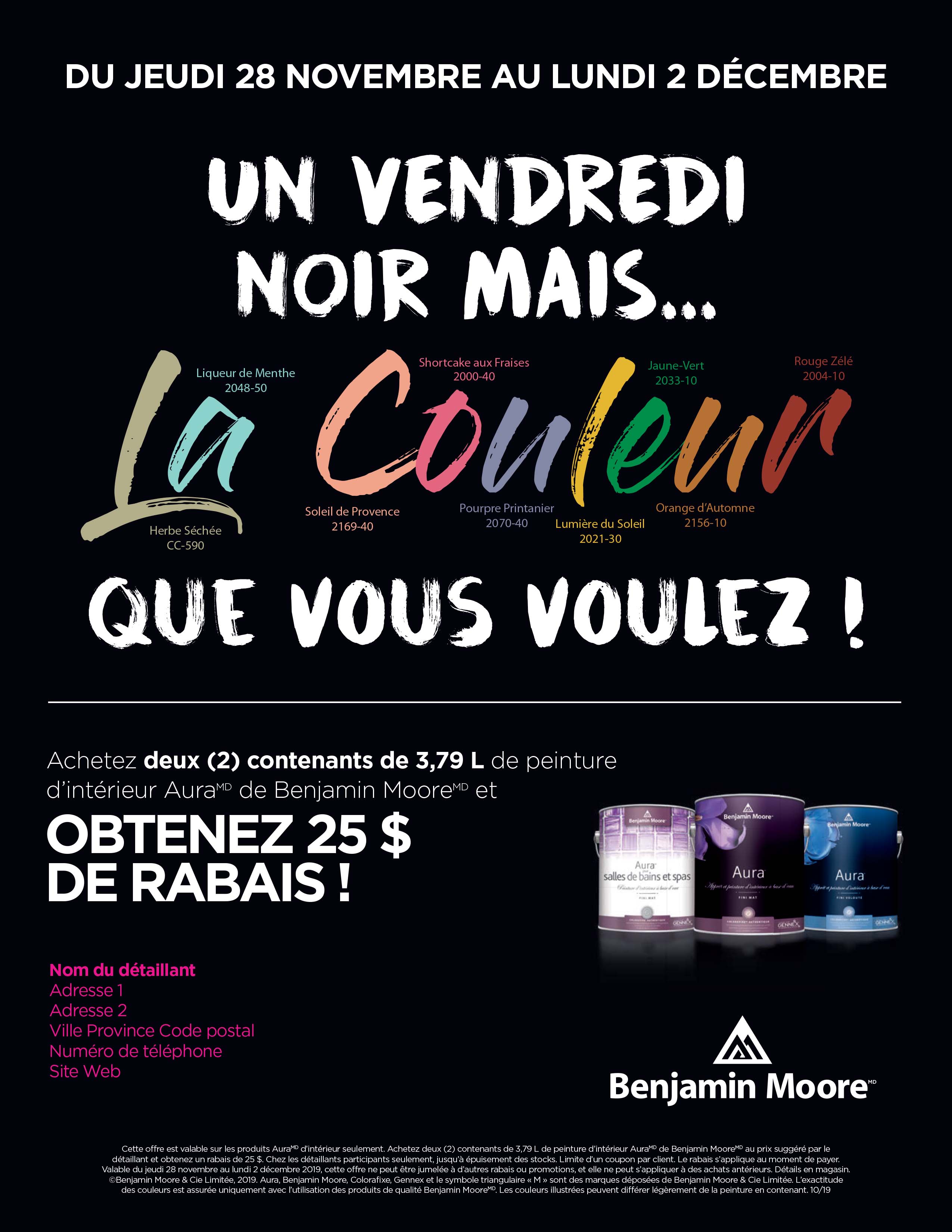 Benjamin Moore Black Friday Lortie & Martin